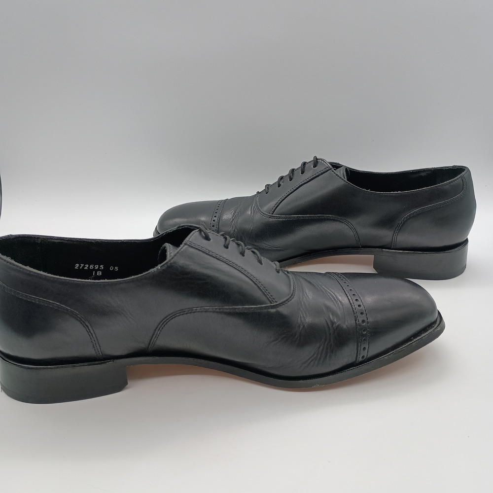 Florsheim Mens Black Leather Cap Toe Oxford Dress Shoes Size 13 D - Picture 5 of 8